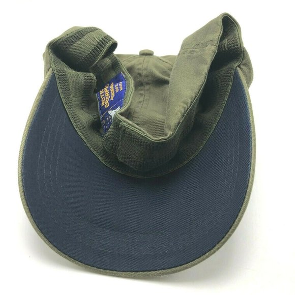 Alaska Elk Coyote Hunting Hat Cap Fitted Medium Olive Green Front Embroidery - Picture 7 of 9